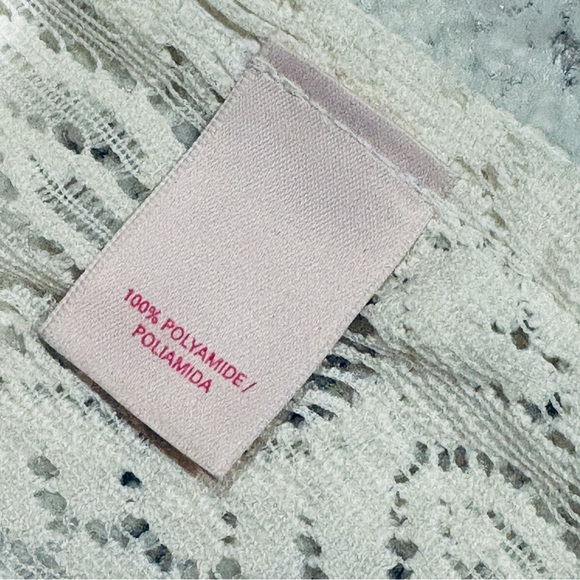 Victorias Secret Ivory Cream Lace Kimono Cover Up Womens Medium Large Fringe - Picture 14 of 16